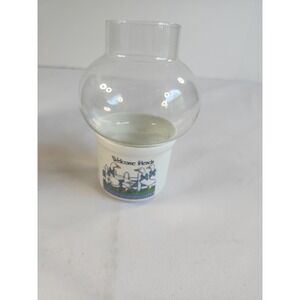 Vintage Emson Tiny Brights Mini‎ Porcelain Hurricane Lamps Candle Not Included